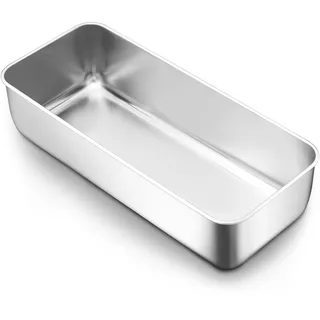 Joyfair Brotbackform, 31,2cm Edelstahl Groß Kastenform Brotform, 7,5cm Tiefe Backform Rechteckig Toastbrot für Brot/Kuchen/Toast, Gesund & Ungiftig, Leicht zu Reinigen & Spülmaschinenfest