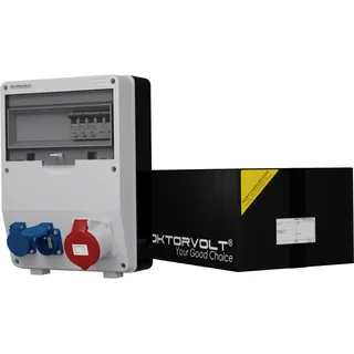 Gesicherter Baustromverteiler TD-S 32A 2x230V Steckdosen Mennekes Doktorvolt® DV-6954-F