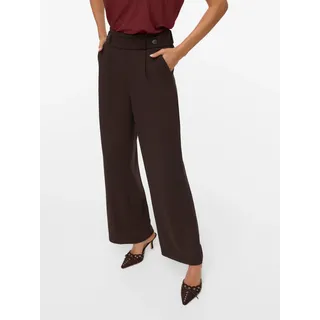 Anzughose VERO MODA "VMSTAR PANTS JRS GA NOOS", Damen, Gr. XL (42), Länge 30, braun (chocolate torte), Jersey, Obermaterial: 95% Polyester, 5% Elasthan, unifarben, loose fit normal, Hosen Anzughose