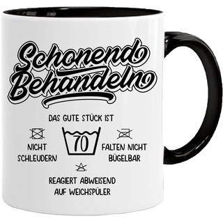 Geschenk Geburtstag Tasse mit Spruch |Schonend Behandeln Das Gute Stück Ist 70 Geschenk zum 70. Geburtstag 70 Jahre | Geburtstag Geschenkideen | Geschenke für Papa | Opa Tasse | Geschenkideen