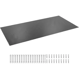 SucceBuy 12x25ft Pool-Sicherheitsabdeckung, rechteckige Inground-Netzabdeckung mit Abflusslöchern, PVC-Winter-Pool-Sicherheitsabdeckung, Dunkelgrau - Dunkelgrau