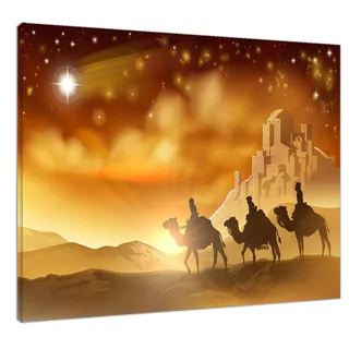 LB Geboren von Jesus Poster 40Lx60B cm,Weihnachten Leinwand Bilder | Kein Rahmen,Christlicher Weihnachtsstern Wanddeko,für Wohnzimmer Badezimmer Schlafzimmer Küche Flur Büro Wohnung Zimmer Deko