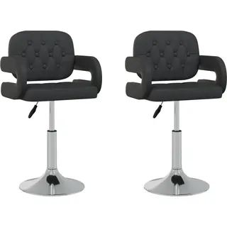 vidaXL Esszimmerstühle 2 Stk. Drehbar Schwarz Kunstleder - Schwarz
