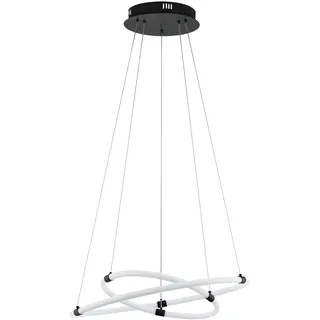EGLO Banderillas 3-flg. Ø 60 cm geschwungen / Stahl / Schwarz/Weiß