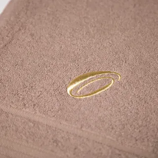 Caleffi Handtuch mit Gästehandtuch aus Baumwolle Bestickt Kaffee - 71347