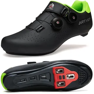 ARTVEP Herren Radschuhe Damen MTB Fahrradschuhe Kompatibel mit Look SPD SPD-SL Delta Lock Pedal Reitschuhe Kompatibel mit Peloton Schuhen