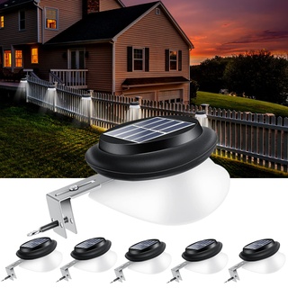 AGOTD Solarlampen für Außen, dachrinnen solarleuchten, 100LM IP55 Weiße Solar Gartenbeleuchtung Zaunlicht, Wegeleuchten Außen solarleuchte für Zaun, Patio, Gehwege, Hof, Garage, Eave, 6 Stück