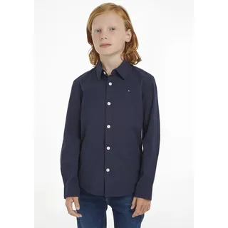 Tommy Hilfiger Kids Solid Langarmhemd - Twilight Navy - 10 Jahre