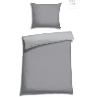 Florella Wendebettwäsche »Uni, Edel-Tencel-Satin, 100% LENZINGTM LYOCELL, mit Digitaldruck« 2 Stk. tlg., grau