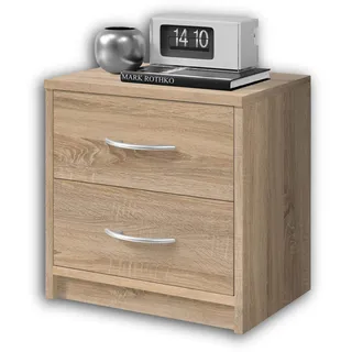 SchlafKONTOR Nachttisch Pepe 38,5 x 28 x 39 cm Braun