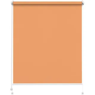 Rettika Sichtschutz Rollo ohne Bohren - Pfirsich, Breite: 75cm, Höhe 220 - Rollos für Fenster ohne Bohren, Fenster rollos für innen, Jalousien zum Klemmen, Klemmrollo