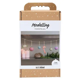 Creativ Company Modellbau-Hobby-Set, Weihnachtsfiguren aus Zellstoff, verschiedene Farben, 1 Box