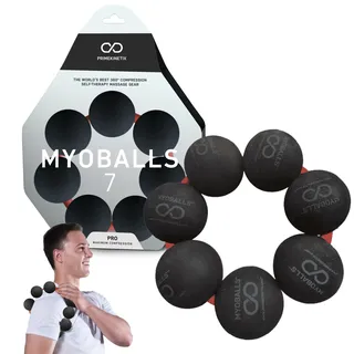 primekinetix MyoBalls Unisex – Erwachsene Pro 7 Gymnastikball, schwarz, 7