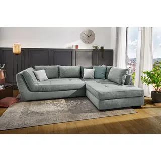 Jockenhöfer Eckcouch Polyester 2-Sitzer Grau