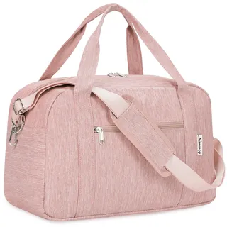 Narwey für Ryanair Handgepäck 40x30x20 Kleine Sporttasche Reisetasche Handgepäck Tasche 40x20x25 für Flugzeug Travel Bag Weekender Damen Herren 20L (Rosa)