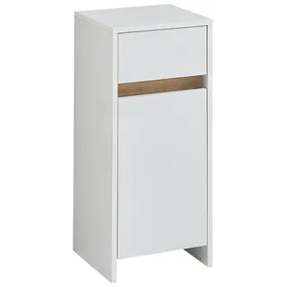 Saphir Unterschrank »Quickset 100, Badschrank 32,4 cm, 1 Tür und 1 Schublade« Badezimmerschrank, 1 Einlegeboden, 73,8 cm hoch, mit Akzentfuge, weiß