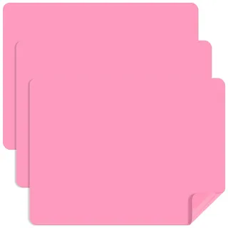 Luxeu Silikon Unterlage, 3 Stück 40 * 30cm Tischset rutschfeste, Nail Art Tischmatte, Bastelmatte Antihafte für Epoxidharz Handwerk, Malerei, zum Platzieren von Hundenapf (Rosa)