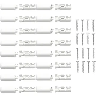 16 Stück Plissee Ersatzteile Klemmträger,PlisseeErsatzteile,PlisseeHalterung Weiß,PlisseeHalterungErsatzteile,KlemmträgerPlissee, Pe PlisseeKlemmen,Spannschuhe FürPlissees