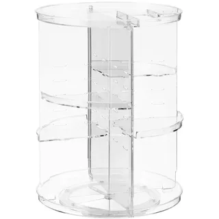 Kosmetik Make Up Organizer,360°Drehbar Aufbewahrung,Transparent Adjustable Multifunctional for Dresser, Kosmetik-Organizer für Schminktisch, Kommode, Schlafzimmer,Bad.