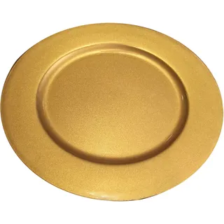 Großer deko- & Platzteller GOLD 33cm Ø Plätzchen Weihnachten Tisch Dekoration