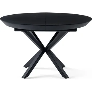 JV moebel Ausziehtisch Ø 130 cm schwarz