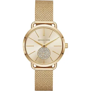 Michael Kors Portia Uhr für Damen, Quarz-Multifunktionswerk mit Edelstahlarmband