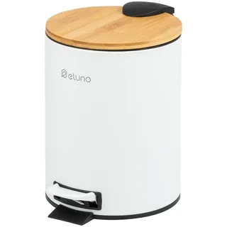 eluno Kosmetikeimer 3 Liter, weiß, Metall , 17.5x23.5x23.5 cm , Badaccessoires, Abfalleimer