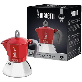 Bialetti Moka Induction 0,04 l 2 Tassen Rot
