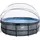 Pool-Set grau 450 x 122 cm inkl. Sandfilteranlage, Abdeckplane, Poolleiter, Reparaturset