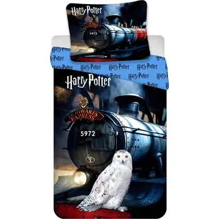 Leinen Harry Potter Hogwarts Express 140x200, 70x90 cm - Blau, Schwarz