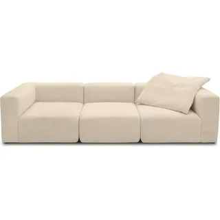 DOMO. collection Sofa Adrian, Modul-Sofa, 3 Sitzer aus 2 x Ecksessel und 1 x Sessel, Bigsofa, Modul-Couch, 3 Polster-Elemente, 3er Couch, 301 x 108 x 69 cm (BxTxH), beige