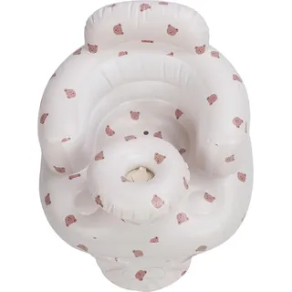 Aufblasbarer Babystuhl mit Bärenmuster und Tablett für Kleinkinder - Langlebiges PVC - Bequeme Babyrückenstütze - Ideale Sitzgelegenheit am Tisch