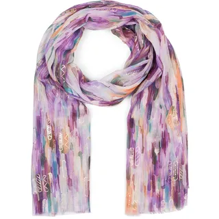 styleBREAKER Schal "Leichter Schal mit Streifen Farbverlauf Metallic" 1 Stk., lila
