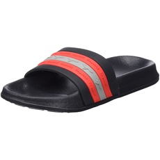 KangaROOS K-Slide Stripe Sandale, Jet Black/red, 31 EU