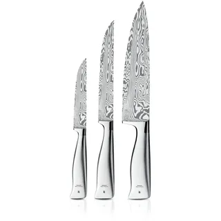 WMF Grand Gourmet Messerset 3-tlg. 3 Damastmesser 120-lagig Silber