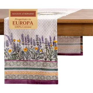 Maison d'Hermine Tischläufer, 100 % Baumwolle, einlagig, 150 cm lang, für Zuhause, Küche, Esszimmer, Party, Hochzeit, Brautparty, Muttertagsgeschenke (50 cm x 150 cm)