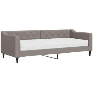 vidaXL Tagesbett mit Matratze Taupe 80x200 cm Stoff - Taupe