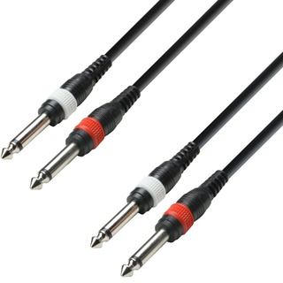 Adam Hall Cables 3 STAR TPP 0100 Audiokabel 2 x Klinke TS auf 2 x Klinke TS | 1 m