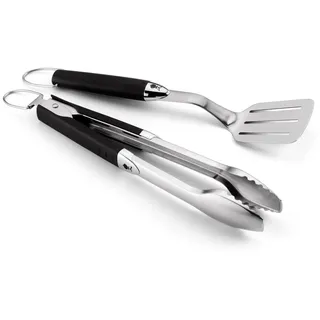 Weber Grillbesteck 2-teilig 9 x 9 cm Edelstahl, schwarz