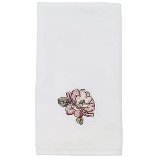 Avanti Linens Butterfly Garden Collection Handtuch, Bestickt, Weiß