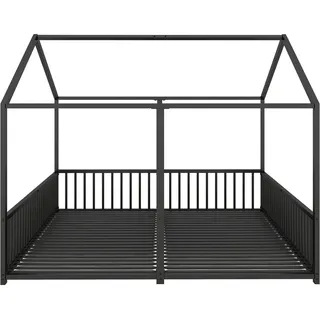 Komhtom Hausbett 90x200cm in Schwarz,Doppelbett Design , Metall , Mode , 90x200 cm , Babymöbel & Kindermöbel, Kinderzimmer & Jugendzimmer, Kinderbetten, Spielbetten