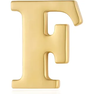 HONEY BEAR 1 Stück Buchstaben Brief Broschen Pins A bis Z, für Herren/Damen Anzug Hemd,Matte Gold