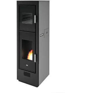 Kaminofen , Alufarben , Metall , 49x158x55 cm , 1.BImSchV – 2. Stufe , Aschebehälter, integriertes Backrohr, WLAN-fähig , Kleinmöbel, Kamine & Zubehör, Kaminöfen