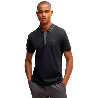 Boss Paule Tape Kurzarm-poloshirt - Black - M