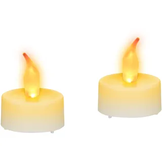 Relaxdays LED-Teelicht 2 St. weiß