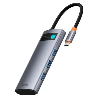 Baseus / USB 3.0 / USB-C PD / SD / microSD - Gray USB-Hubs