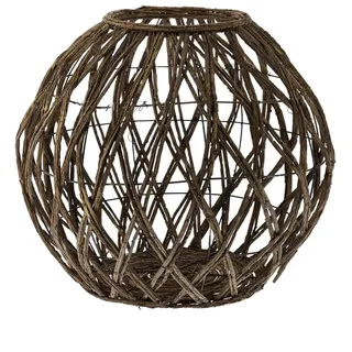 Kugelvase aus geflochtenem Rattan, Durchmesser 41 cm, Höhe 37 cm