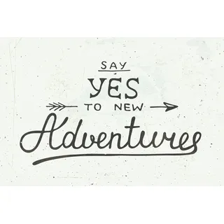 queence Metallbild "New Adventure" Motivationsbilder  Schriftzug  Sprüche  Sprüche & Texte 1 Stk. tlg. Stahlschild, Blechschild, Spruch, Motivation, farbe bild(er): schwarz