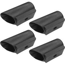 cyclingcolors 4x Gleiter kappen gleitkappen für stahlrohrtische rundrohre schutzkappen stuhlkappen kunststoff schwarz, 22mm