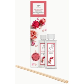 ipuro lovely flowers - preiswerter Raumduft Nachfüller mit blumig frischen Noten - Duftöl Refill mit Duftstäbchen - Raumduft Diffuser Nachfüllflasche 200ml - Raumduft Nachfüllflasche inkl Duft-Sticks